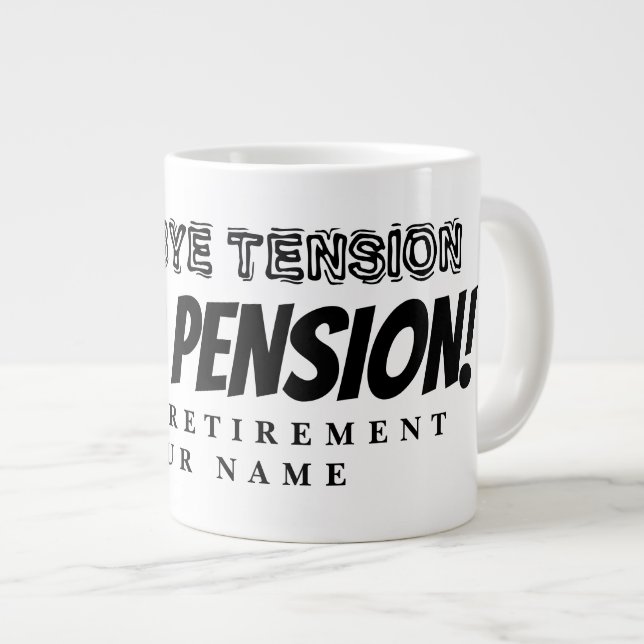 Drôle grand cadeau de tasse à café pour retraite (Devant droit)