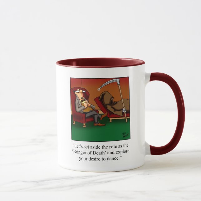 Drôle Grim Reaper Humour Mug (Droite)