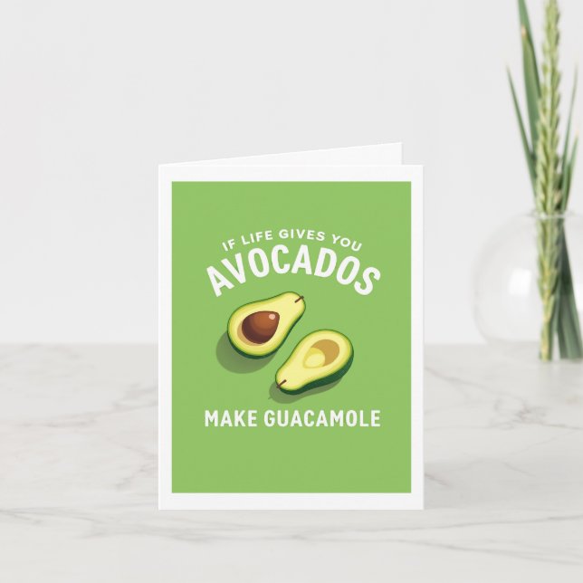 Drôle Guacamole Avocado Carte de plaisanterie (Devant)