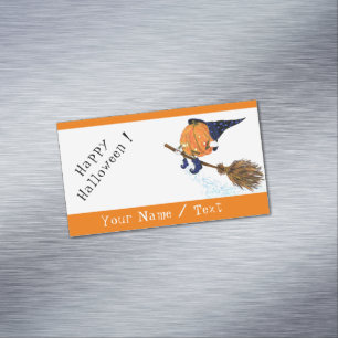 Drôle Halloween Carte de visite Magnet Texte perso