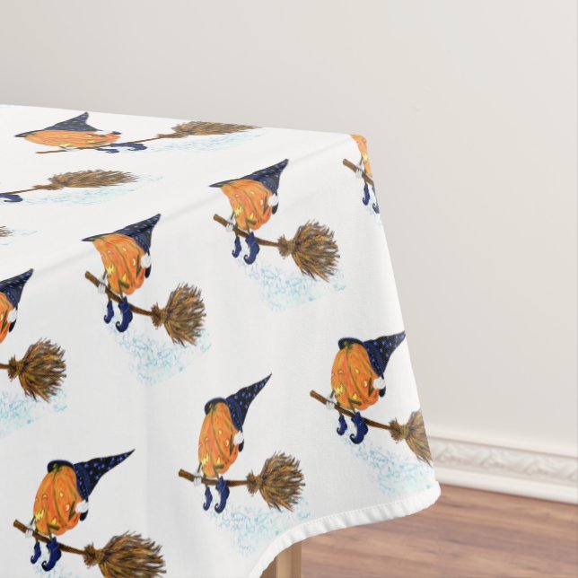 Drôle Halloween Nappe Sorcière Citrouille Volant (In Situ)