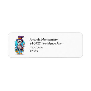 Drôle Halloween Squelette portant Top Hat