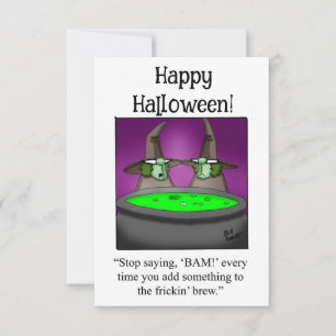 Drôle Happy Halloween Humour Carte de voeux