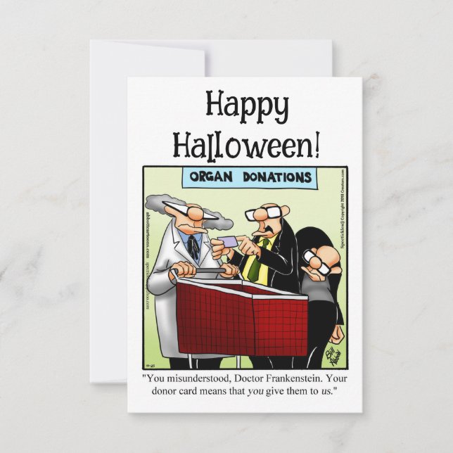 Drôle Happy Halloween Humour Carte de voeux (Devant)