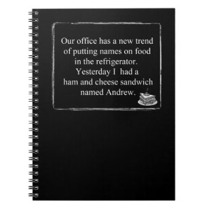 Drôle Humour Carnet Bureau Déjeuner Mystère