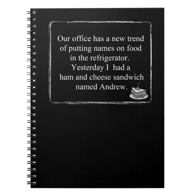 Drôle Humour Carnet Bureau Déjeuner Mystère (Devant)
