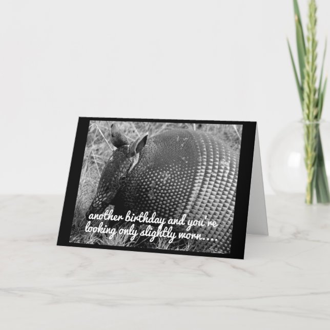 drôle humour de carte d'anniversaire armadillo (Devant)