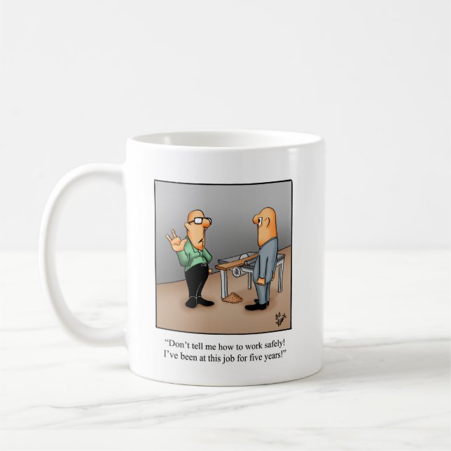 Drôle Humour de sécurité sanitaire Mug (Gauche)