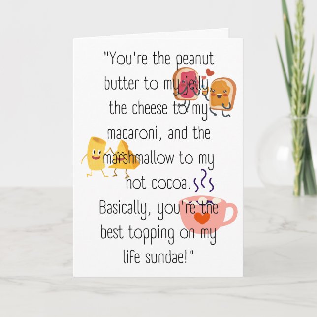 Drôle Humour Valentine's Day Citation Carte de vac (Devant)