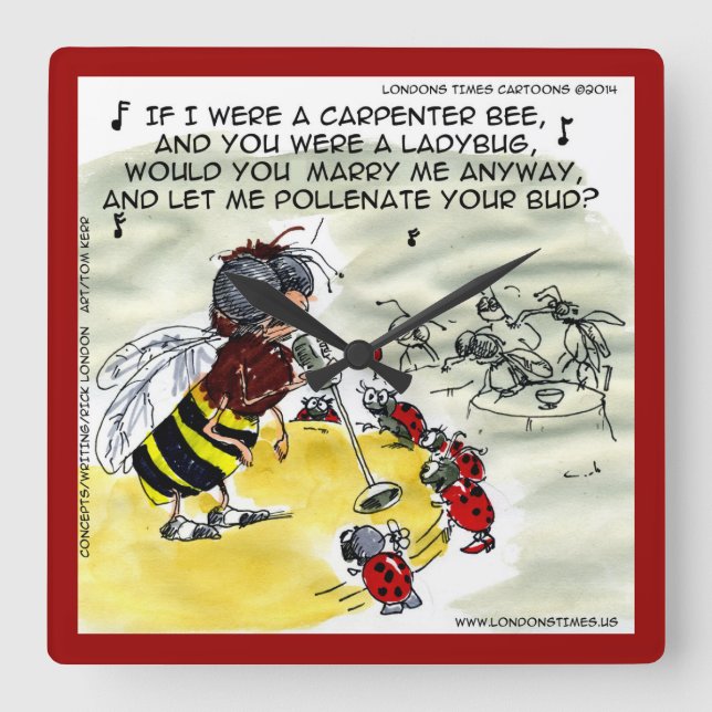 Drôle Insect boîte de nuit Singer Mur Horloge (Recto)