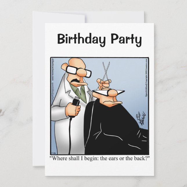 Drôle Invitations De Fête D'Anniversaire Pour Lui (Devant)