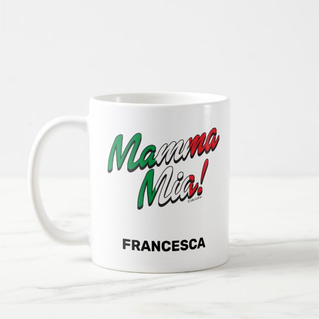 Drôle Italien Dit Mamma Mia ! Mug (Gauche)