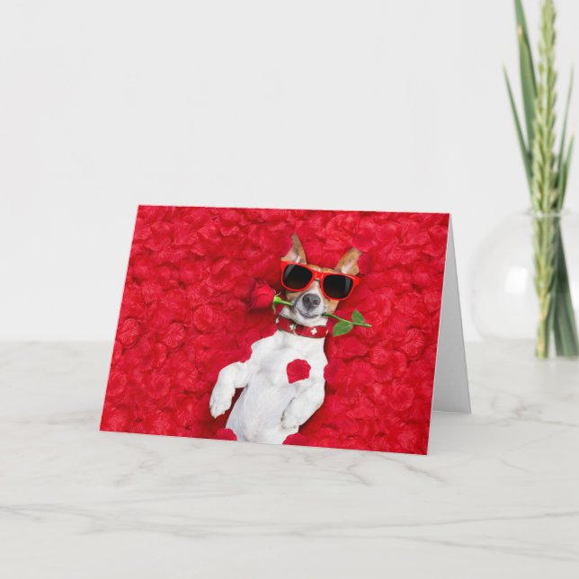 Drôle Jack Russel Chien Valentines Carte de jour (Devant)