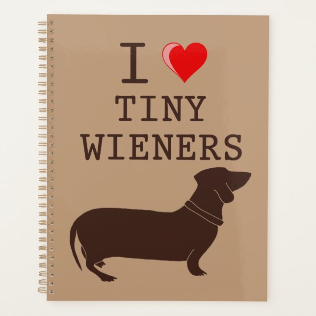 Drôle J'Aime Mince Wiener Dachshund (Devant)