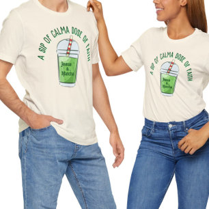Drôle Jésus et Macha, foi Matcha T-Shirt