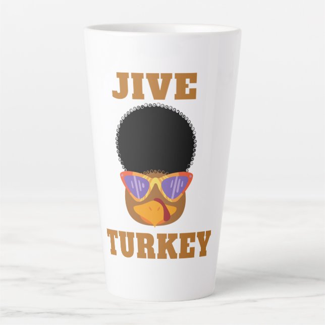 Drôle Jive Turquie Latte Mug (Devant)