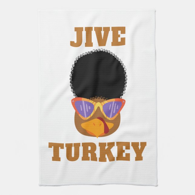 Drôle Jive Turquie serviette de cuisine (Vertical)