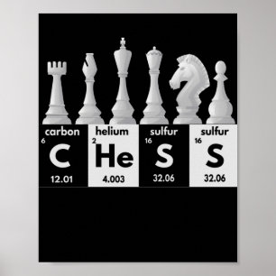 Drôle Joueur d'échecs Jeu Tableau Périodique Cadea