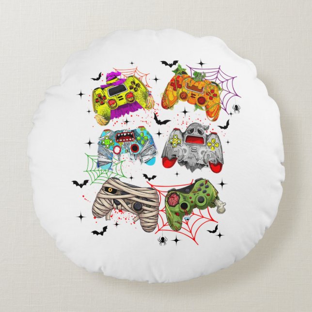 Drôle Joueur Halloween coussin (Devant)