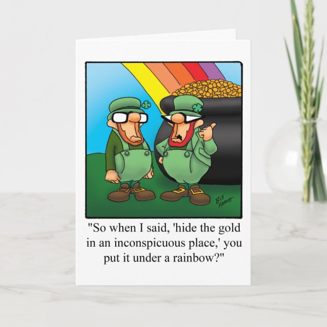 Drôle Joyeux Carte de la Saint Patrick (Devant)