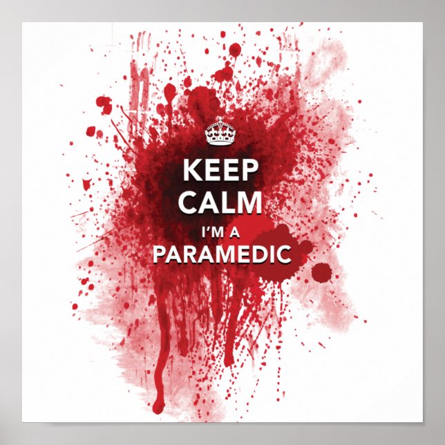 Drôle 'Keep Calm, I'm a Paramedic' 12 x 12 Poster (Devant)