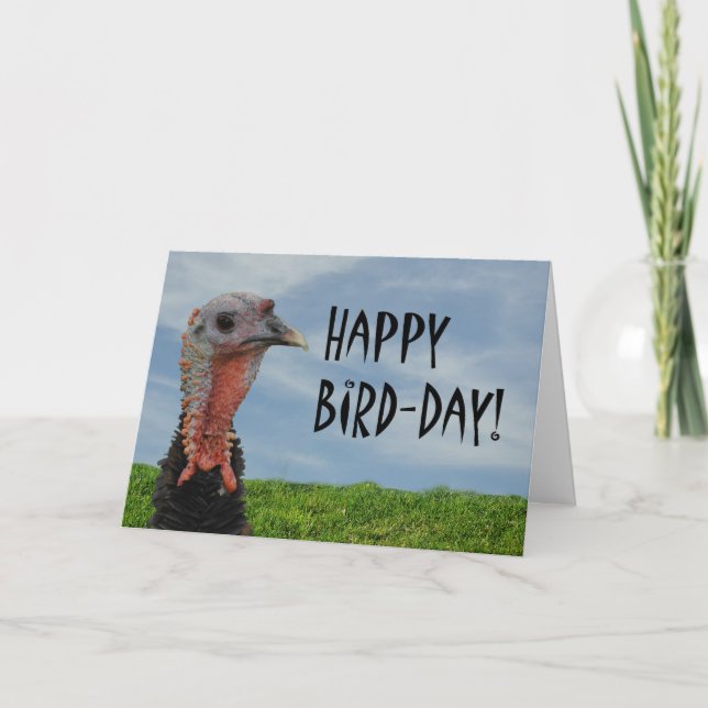 Drôle laide Turquie Bon thanksgiving carte d'anniv (Devant)