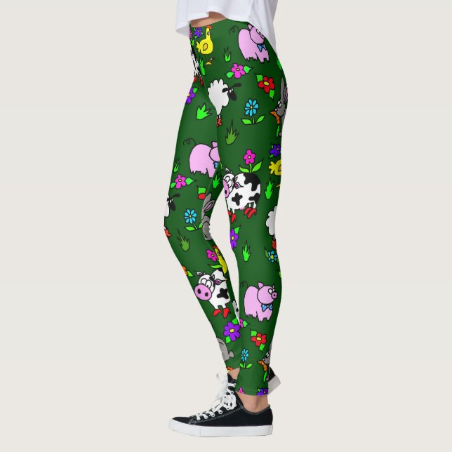 Drôle Leggings animaux de ferme (Gauche)