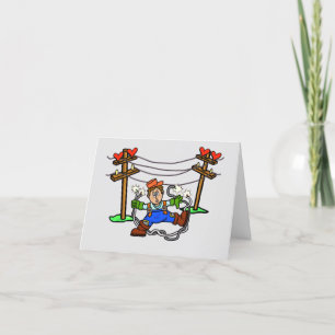 Drôle Lineman Romantique Carte Saint Valentin