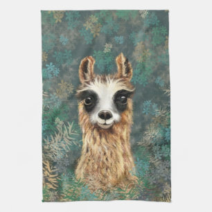 Drôle Llama Serviette de cuisine