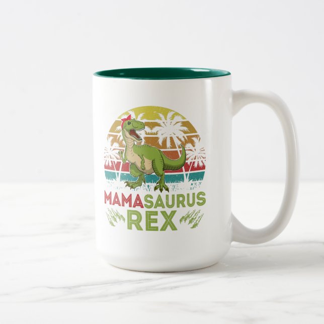 Drôle Mama Saurus Rex Café Mug pour maman (Droit)