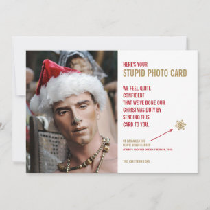Drôle Mannequin de Noël Stupide Carte photo
