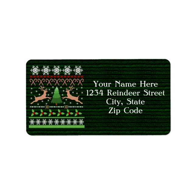 Drôle mauvais Étiquette de adresse de Noël (Devant)