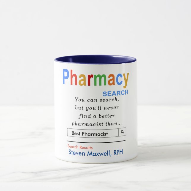 Drôle Meilleure Mug Pharmacienne (Centre)