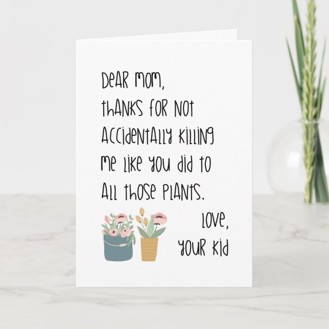 drôle mère carte jour meilleure maman jamais flora (Devant)