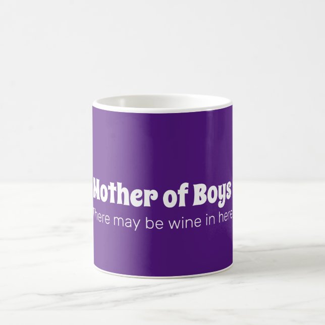 Drôle Mère des garçons Bright Purple Coffee Mug (Centre)