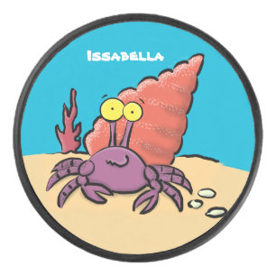 Drôle mignon caricature pourpre crabe ermite