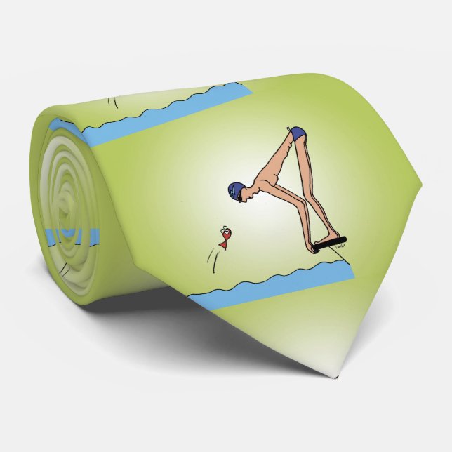 Drôle mignon champion de natation cravate de la pi (Roulé)