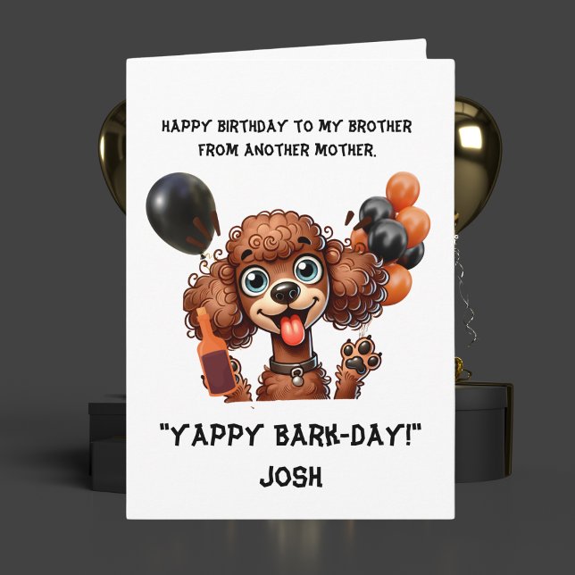 Drôle mignon Chien simple carte de voeux d'anniver (Créateur téléchargé)