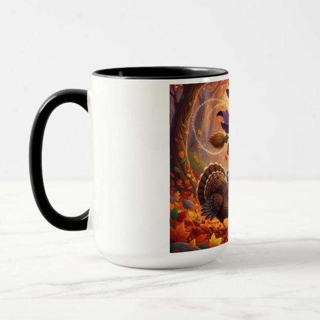 Drôle mignon Halloween Thanksgiving Mug (Gauche)
