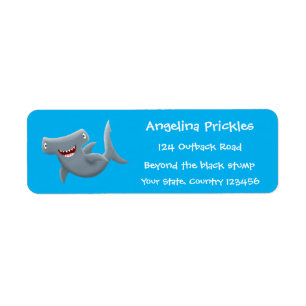 Drôle mignon requin marteau dessin animé