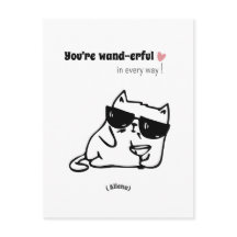 Drôle Mignonne Chat Anniversaire Carte Nom Personn
