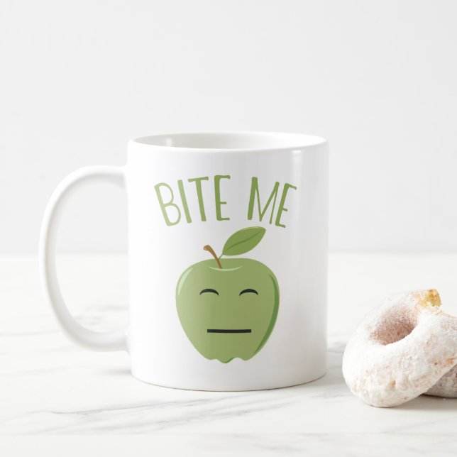 Drôle mordez-moi tasse d'Apple Coffe (Avec donut)