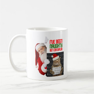 Drôle Naugthy Chat Stole Noël Turquie Mug