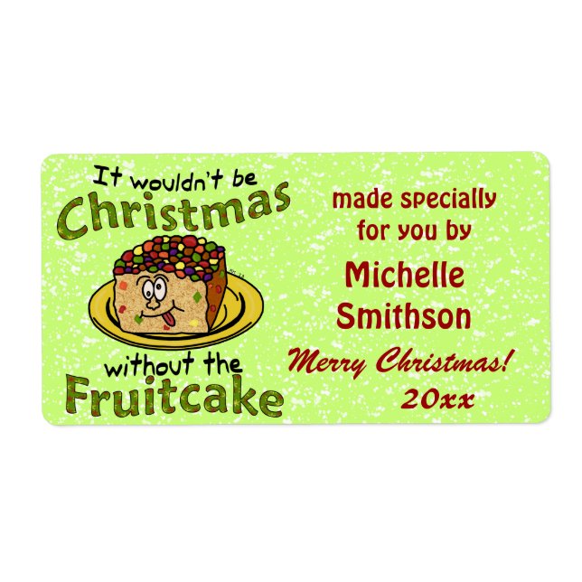 Drôle Noël Cartoon Fruitcake (Devant)