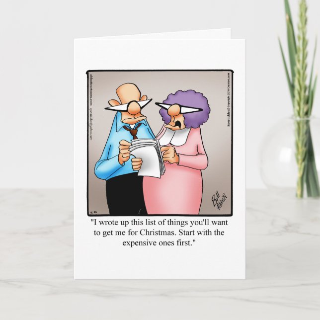 Drôle Noël Humour Carte de voeux pour lui (Devant)