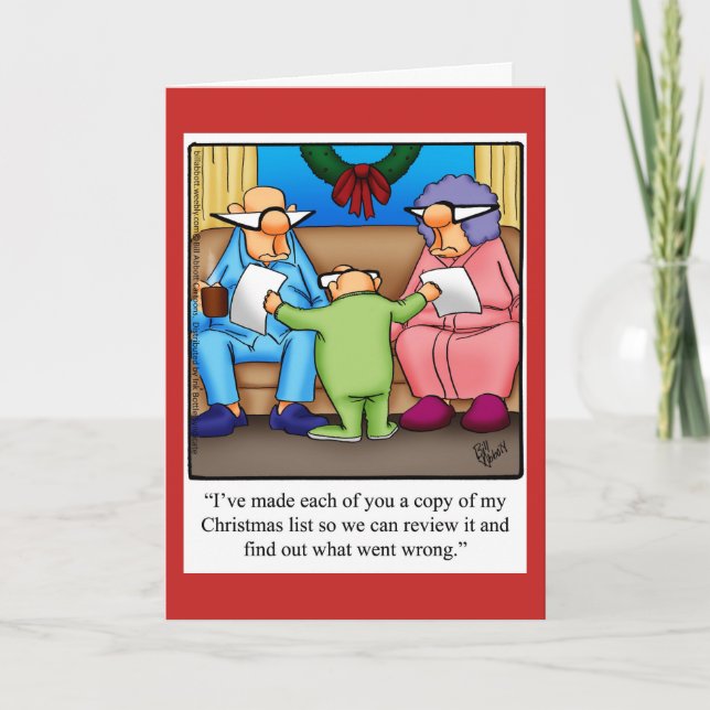 Drôle Noël Humour carte de voeux "Spectickles" (Devant)