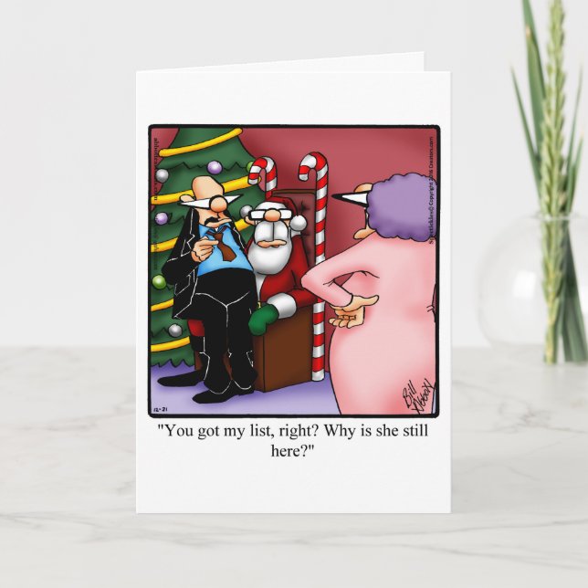 Drôle Noël Humour carte de voeux "Spectickles" (Devant)
