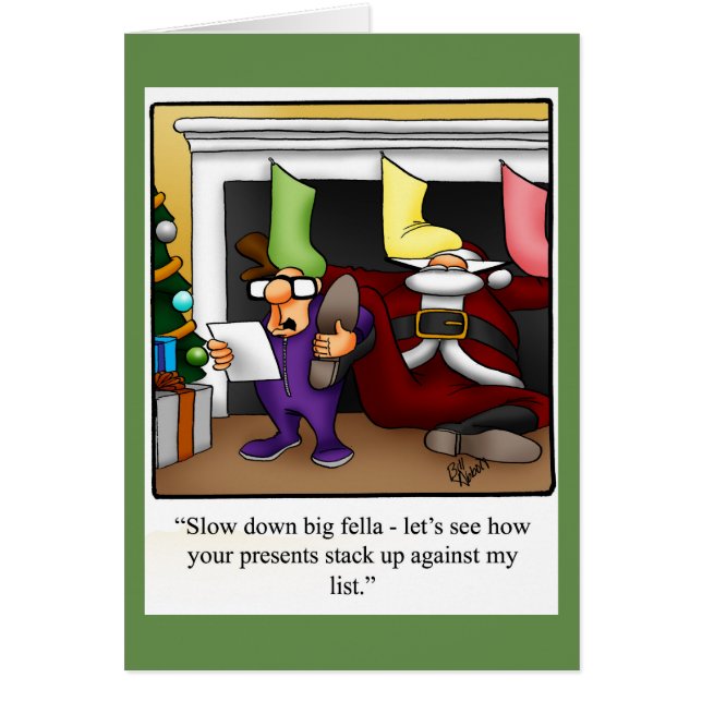 Drôle Noël Humour carte de voeux "Spectickles" (Devant)