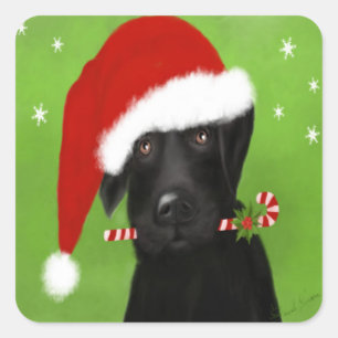 Drôle Noël Labrador, Sticker chien