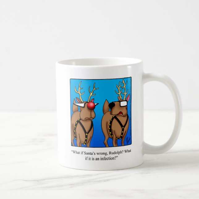 Drôle Noël Reindeer Humour Mug Cadeau (Droite)